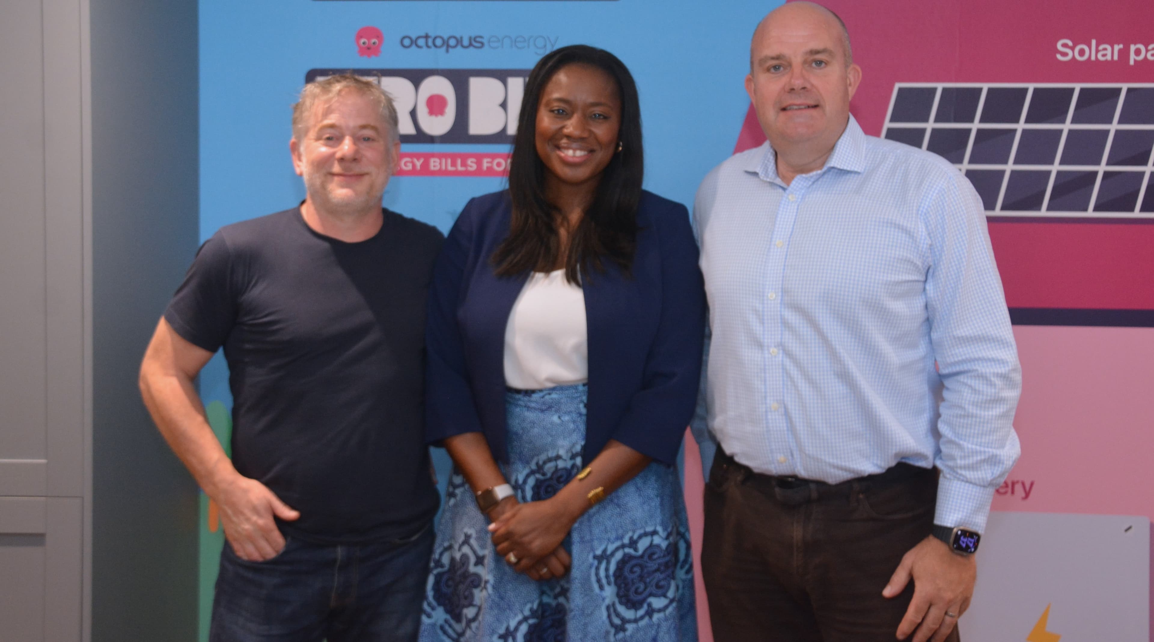 Greg, Rob Boughton, and Miatta Fahnbulleh MP