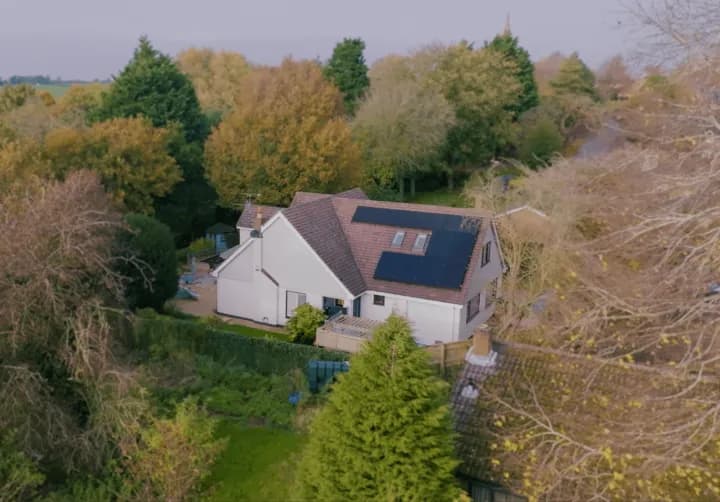 House with solar panels