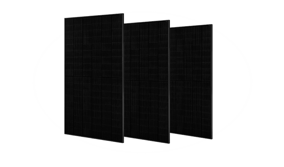 A row of solar panels