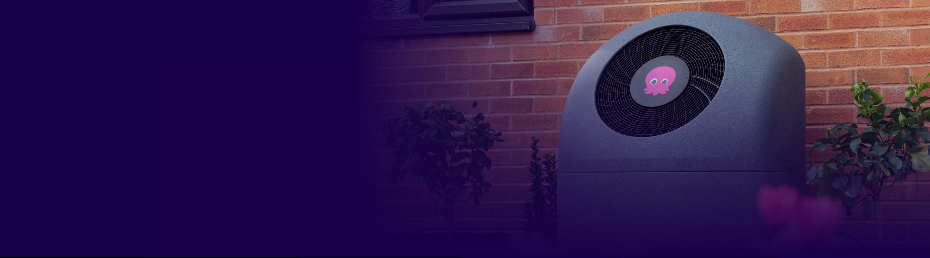 Cosy heat pump installed outside a home